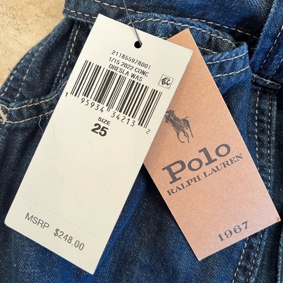 Ralph Lauren Denim Paper Bag Waist Pants Tie Belt Joggers Women's‎ - Picture 11 of 15